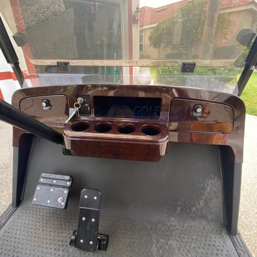 EZGO TXT Dash in Woodgrain for 1996 to 2014+ | Golf Cart Tire Supply