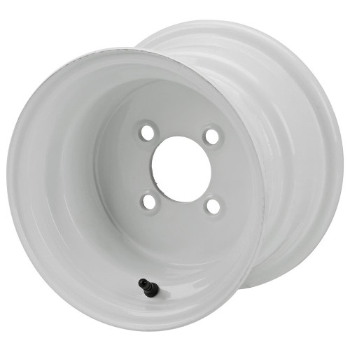 10" WHITE Steel Golf Cart Wheels - Set of 4