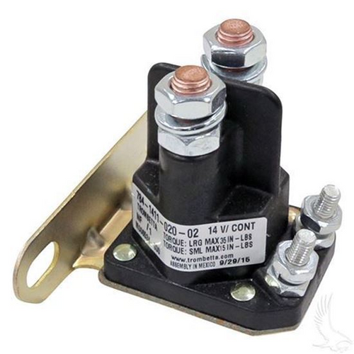 EZGO TXT/ Medalist 14V 4-Terminal Silver Solenoid (Fits EZ-GO 4-cycle Gas 1994+)