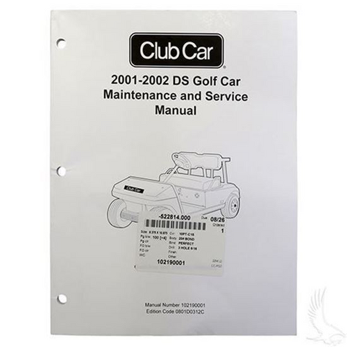 Club Car DS Maintenance & Service Manual (For 2001-2002)