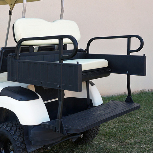 RHOX EZGO RXV Aluminum Rear Seat / Cargo Box Combo Kit - Black