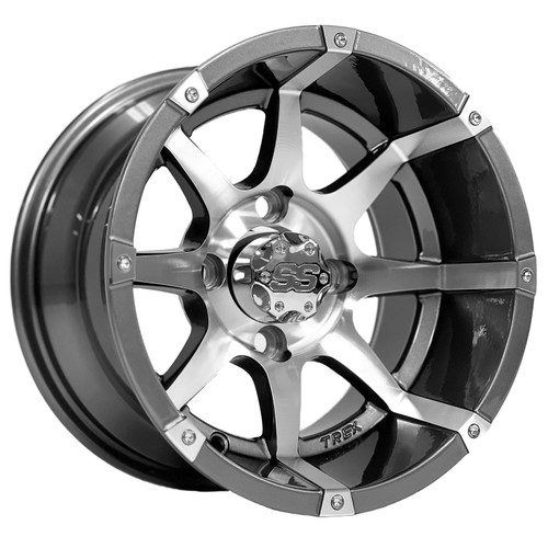 12" BANSHEE Gunmetal/ Machined Aluminum Wheels - Set of 4