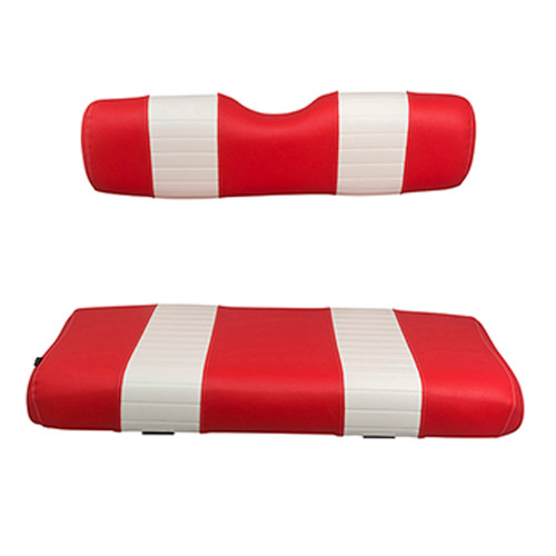 EZGO Medalist / TXT Red and White Seat Cushion Set (Fits 1994-2013)