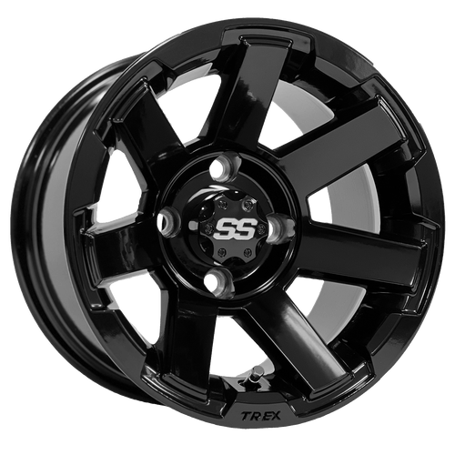 12" ATLAS Gloss Black Aluminum Wheels - Set of 4