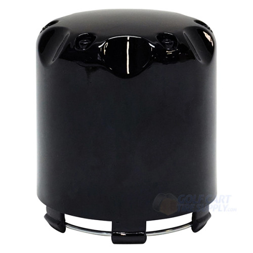 Black Snap-In Golf Cart Center Caps w/ No Logo 2.65