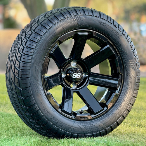 14" ATLAS Gloss Black Wheels and 23x10-14" Radial DOT ComfortGlide Tires Combo