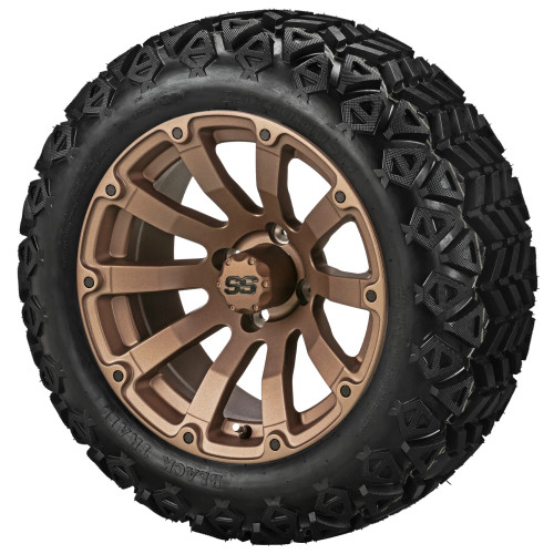 14" BEAST Matte Bronze Wheels and 23x10-14 DOT All Terrain Tires Combo - Set of 4