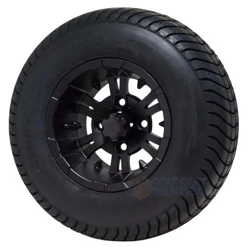 10" VAMPIRE Matte Black Wheels and 205/65-10 Comfortride DOT Tires Combo - Set of 4