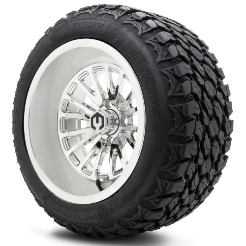 14" ASSASSIN Chrome Wheels and 23x10-14 All Terrain Tires Combo