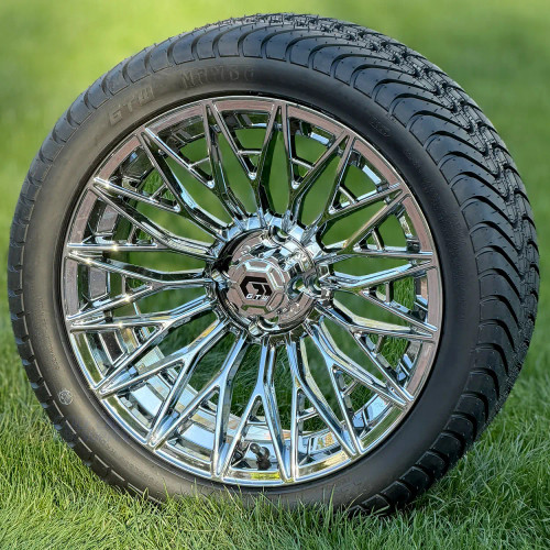 16" BLUR Chrome Wheels and 225/40R16 Street DOT Tires Combo