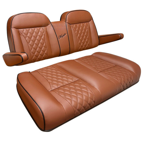 KOZIP EZGO TXT Front Seat Cushion Set Deluxe - BROWN