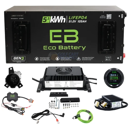 ECO Battery Club Car Tempo Lithium Battery Replacement Kit (Replaces Vanguard Battery)