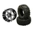 12" VAMPIRE Machined/ Black Aluminum Wheels and 25" EXTREME Terrain Tires Combo - Set of 4