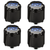 14" STORM TROOPER Black/BLUE Aluminum Golf Cart Wheels - Set of 4