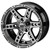 14" DOMINATOR Machined/ Black Aluminum Golf Cart Wheels - Set of 4