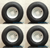 RHOX 18x8.50-8 Golf Cart Tires and White 8x7 Steel Wheels Combo - Set of 4