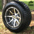 12" BANSHEE Gunmetal Aluminum Golf Cart Wheels and 215/50-12" DOT ComfortRide Golf Cart Tires - Set of 4