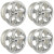 12" GODFATHER Polished Aluminum Golf Cart Wheels - Set of 4