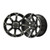 12" MJFX VORTEX Black/Machined Aluminum Golf Cart Wheels - Set of 4