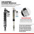 JAKES 4"- 8" Adjustable Height Long Travel Lift Kit for EZGO TXT ELECTRIC 1994-2001.5 (3-Bolt Steering Column, Electric)