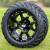 12" STALKER Black Aluminum Wheels and 20x10-12" All Terrain Tires Combo