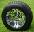 10" VAMPIRE Gunmetal Golf Cart Wheels and 205/50-10 DOT Low Profile Golf Cart Tires Combo - Set of 4