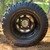 10" BLACK Steel Wheels and 18x9-10" DOT STINGER All Terrain Tires Combo - Set of 4 (Fits All Carts!)