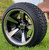 12" BULLITT Machined / Black Golf Cart Wheels and Tires Combo