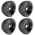 10" BLACK Steel Wheels and 18x9.5-10" Excel Sahara Classic DOT All Terrain Tires Combo