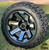 TREX 12 inch Atlas Machined / Black Golf Cart Wheels and 20x10-12 DOT All Terrain Tires