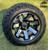 TREX 12 inch Atlas Machined / Black Golf Cart Wheels and 20x10-12 DOT All Terrain Tires