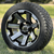 TREX 12" ATLAS Machined/Black Golf Cart Wheels and 215/35-12 DOT Golf Cart Tires