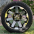 TREX 12" ATLAS Machined/Black Golf Cart Wheels and 215/40-12 DOT Golf Cart Tires