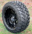 14" STALKER Black Aluminum Golf Cart Wheels and 23x10-14 STINGER DOT All Terrain Tires - Set of 4