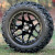 14" RALLY BLACK Aluminum Wheels and 23x10-14" DOT All Terrain Tires Combo