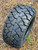 14" STALKER Gloss Black Wheels and STINGER 20x8.5-14" DOT All Terrain Golf Cart Tires Combo - Set of 4