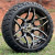 14" RALLY Machined Wheels and 20x8.50-14 STINGER DOT All Terrain Tires Combo - Set of 4