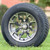 12" VULCAN Gunmetal/Machined Aluminum Wheels and 215/50-12 ComfortGlide DOT Tires Combo