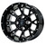 12" SPARTAN Black/Milled Golf Cart Wheels