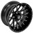 14" SPARTAN Black/Milled Golf Cart Wheels