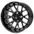 14" SPARTAN Black/Milled Golf Cart Wheels