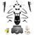 JAKES 4"- 8" Adjustable Height Long Travel Lift Kit for EZGO TXT 2001.5 - 2013 (4-Bolt Steering Column, ELECTRIC)