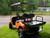 EZGO TXT/ Medalist / PDS Golf Cart Rear Seat Kit - BLACK (Flip Seat w/ Cargo Bed & FREE Grab Bar)