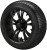15" VAMPIRE Matte Black Wheels and 205/35R-15" Radial Low Profile DOT Tires Combo - Set of 4