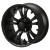 15" VAMPIRE Matte Black Wheels and 205/35R-15" Radial Low Profile DOT Tires Combo - Set of 4