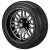 14" SINISTER Machined / Black Wheels and 205/30-14 Low Profile DOT Tires Combo - Set of 4