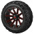 14" VENOM Red & Black Wheels and 23x10-14 DOT All Terrain Tires Combo - Set of 4
