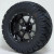 12" STORM TROOPER Gloss Black Wheels and 22x10.5-12 STINGER DOT All Terrain Tires Combo - Set of 4