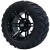 12" TERMINATOR Gloss Black Aluminum Wheels and 20x10-12" Mud Crawler All Terrain Tires Combo - Set of 4
