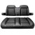 KOZIP Club Car DS Front Seat Cushion Set Deluxe - BLACK
